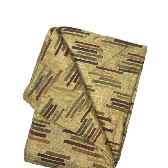 Custom Chenille Curtain Panel Drape Tan 80" Lined